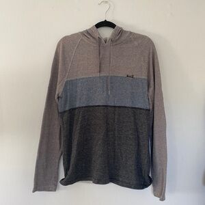 VANS Size Medium Striped Cotton Blend Lightweight Baja Hoodie